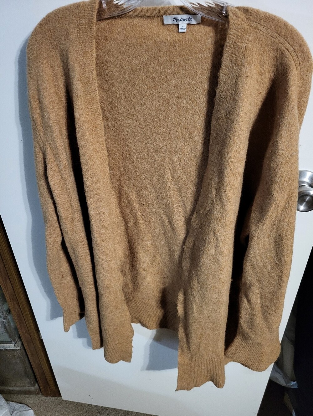 MADEWELL ALPACA WOOL BLEND CARDIGAN SZ L
